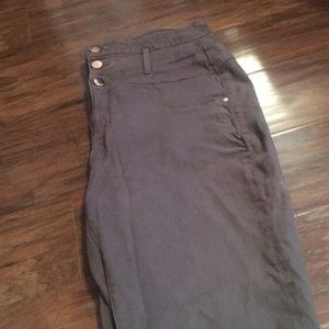super high rise olive jeans